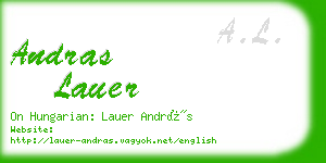 andras lauer business card